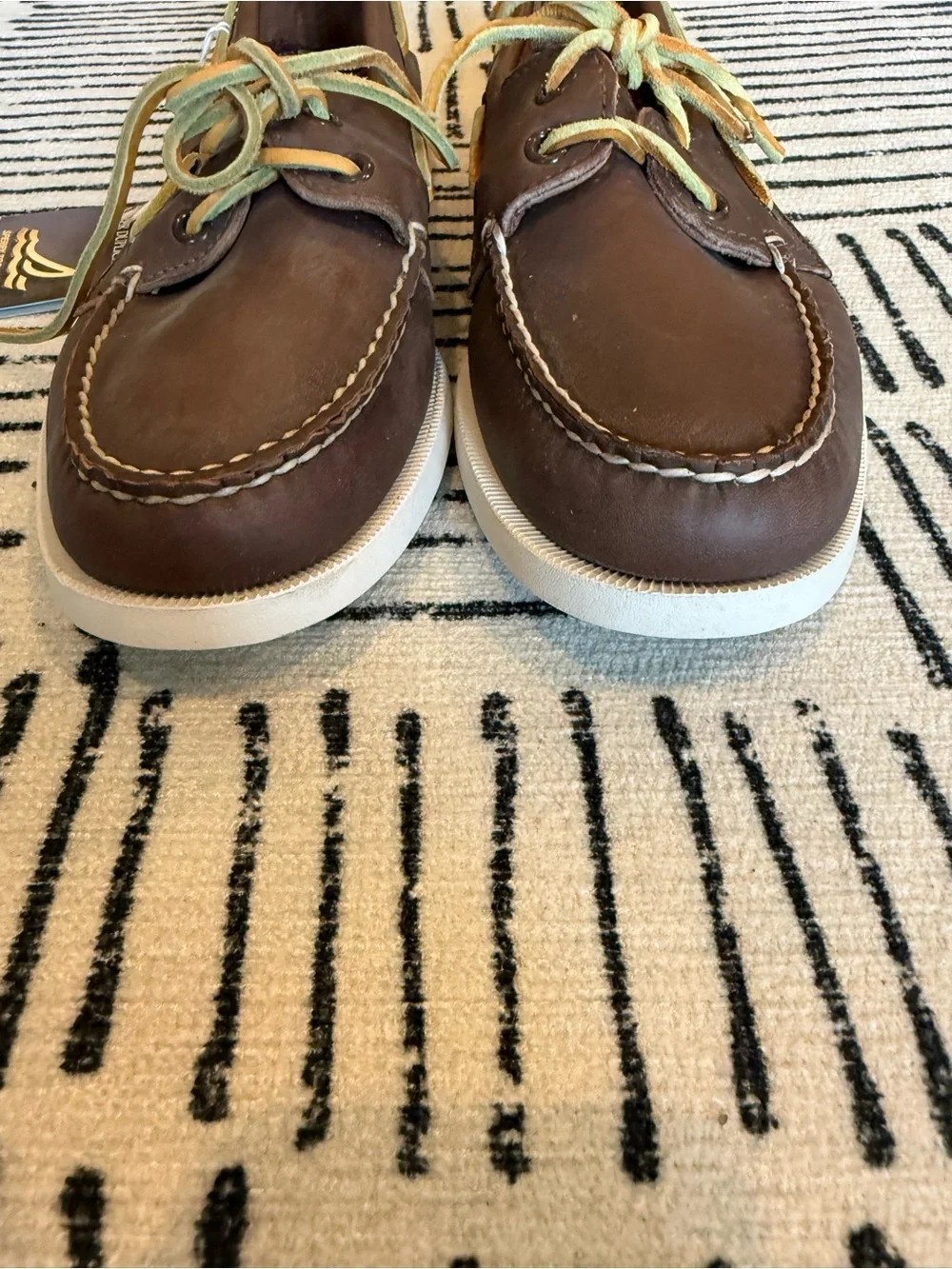 Vintage Sperry Top-Sider Authentic Original Men's 7M Brown Leather Deadstock NIB